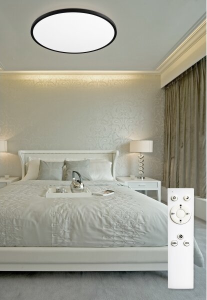 Top Light - LED Stmievateľné stropné svietidlo REVIT LED/70W/230V pr. 75 cm čierna