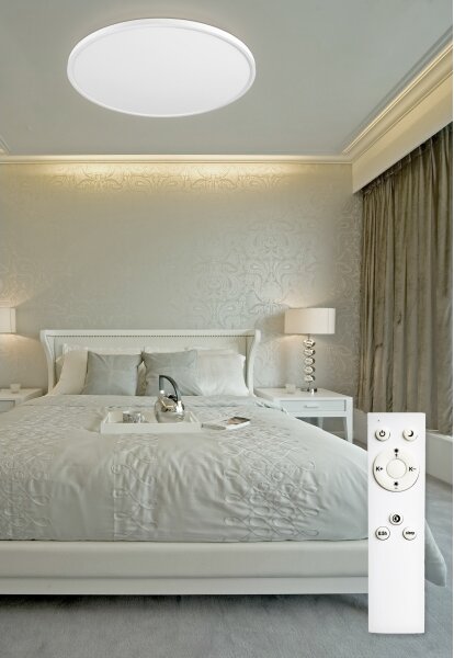 Top Light - LED Stmievateľné stropné svietidlo REVIT LED/70W/230V pr. 75 cm biela