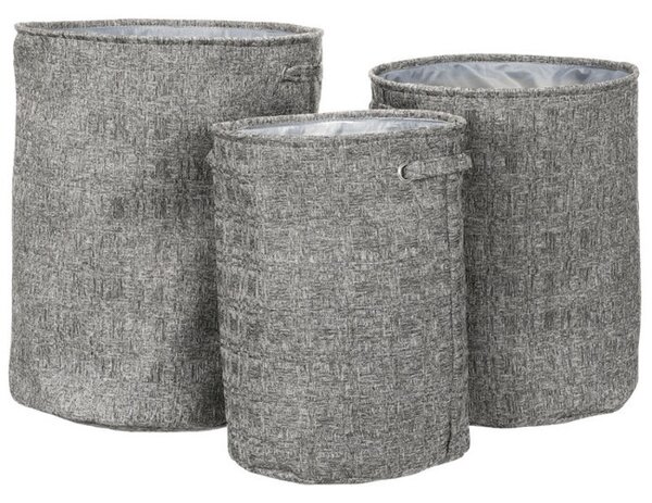 Set troch košov na bielizeň sivý LK9581-GREY (3 ks)
