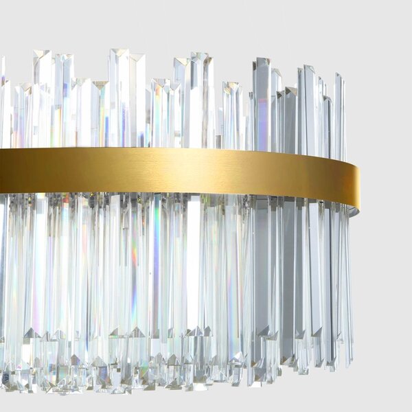 TooLight Závesný LED krištáľový luster APP1513-CP80 zlatý/neutrálna biela