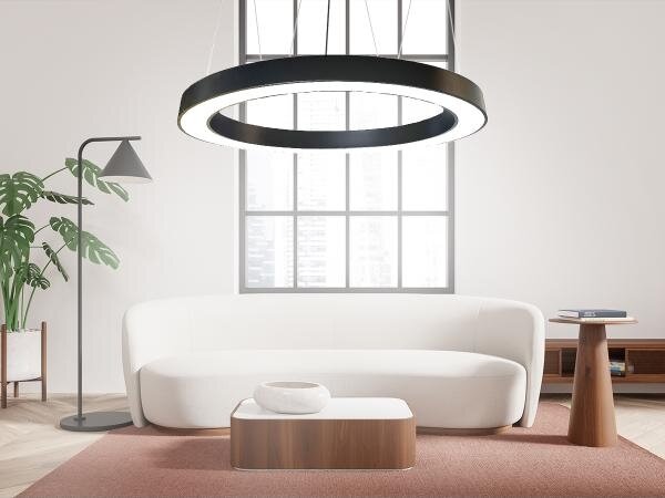 LED Luster na lanku LED/60W/230V 4000K pr. 120 cm čierna