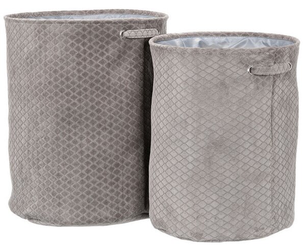 Set dvoch košov na bielizeň sivý LK9575-GREY (2 ks)