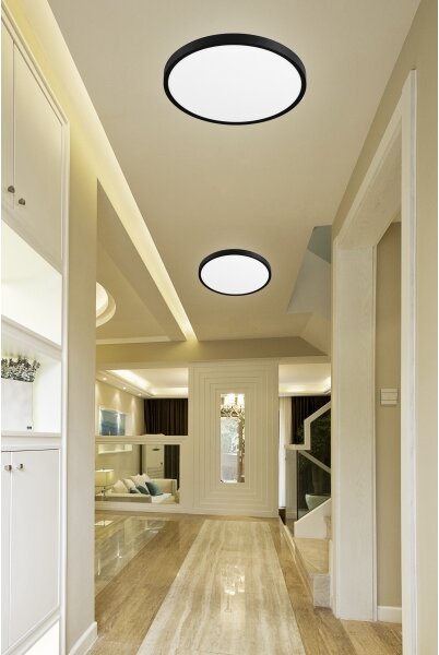 Top Light - LED Stmievateľné stropné svietidlo REVIT LED/70W/230V pr. 75 cm čierna