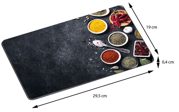 Doska na krájanie Spices, kombináca farieb, 29,5x19 cm