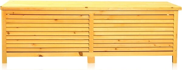 Drevený box na vankúše Melko 140 cm záhradný box - hnedý