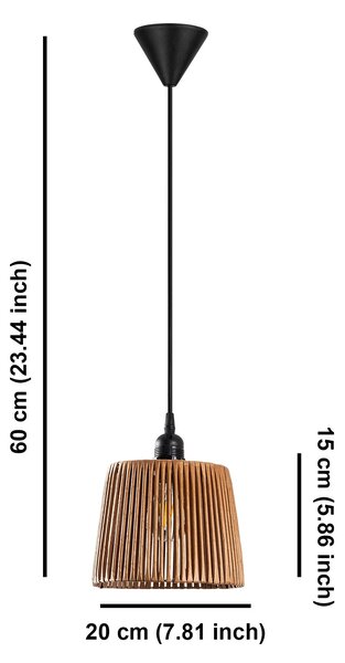 Opviq Závesný luster Akin hnedý