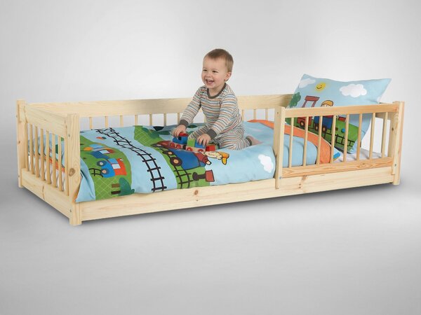 Wilsondo Detská drevená montessori posteľ 180x80 Lesanka - borovica