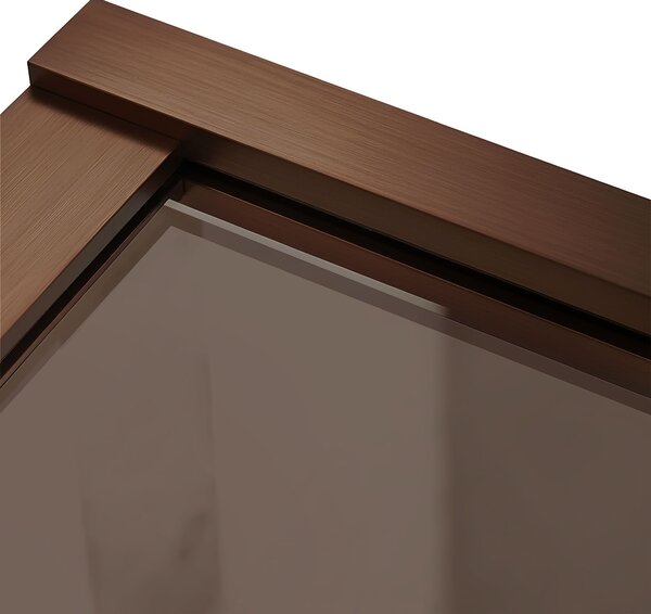 Rea Elegant, vaňová zástena s pevným krídlom 70x140 cm, medená matná, REA-W5694