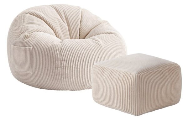 Sedací vak s podnožkou COMFY 3.0 béžový