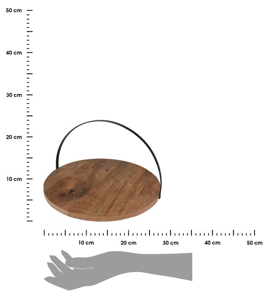 Drevený servírovací podnos Simple, (fi) 28 cm
