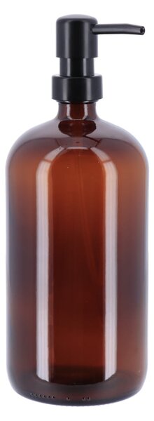 Dávkovač mydla Amber, hnedá/ s čiernymi prvkami, 1000 ml