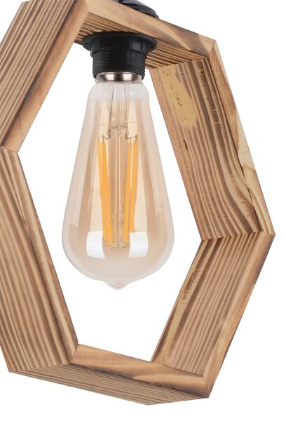 Opviq Závesný luster Hexagon hnedý