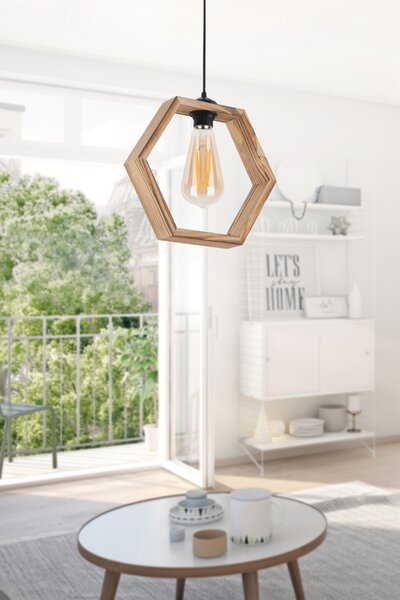 Opviq Závesný luster Hexagon hnedý