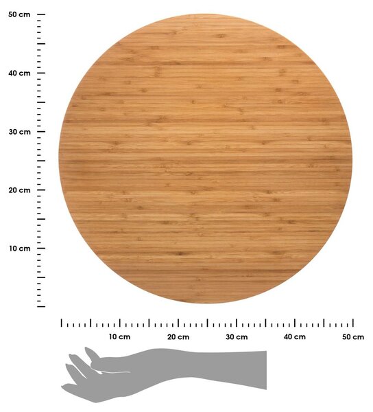 Drevený otočný servírovací podnos Bam, (fi) 50 cm BS