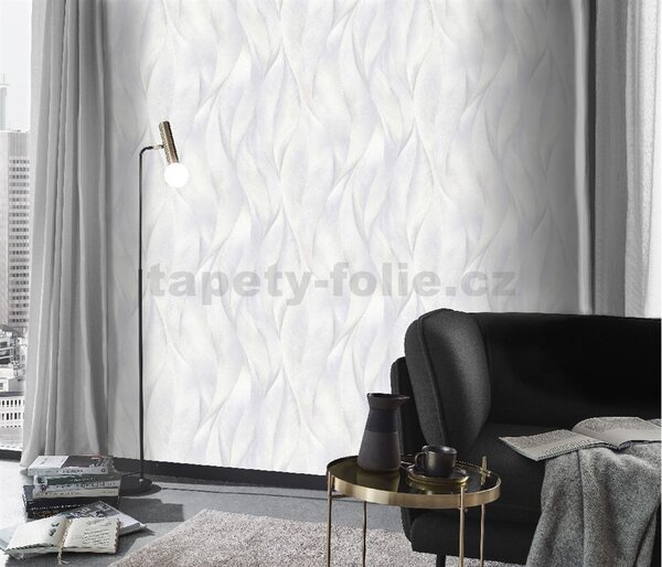 Vliesové tapety na stenu New 21 10148-31, rozmer 10,05 m x 0,53 m, listy sivo-béžové, ERISMANN