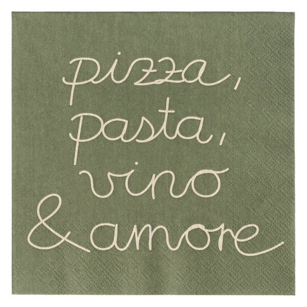 Papierové servítky Pizza, Pasta, Vino & Amore – 20 ks