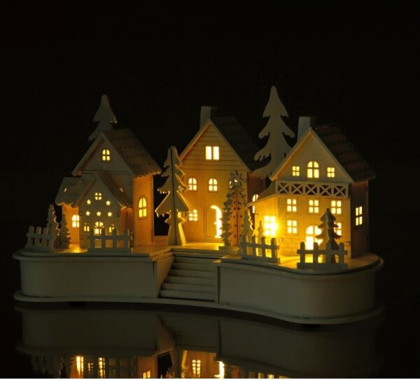 Retlux - LED Vianočná dekorácia LED/2xAA dedinka