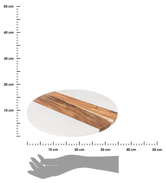 Mramorový otočný servírovací podnos Marie, (fi) 35 cm