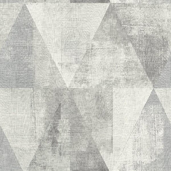Vliesové tapety na stenu IMPOL TRADE 410945, rozmer 10,05 m x 0,53 m, geometrické vzory s patinou sivé, RASCH