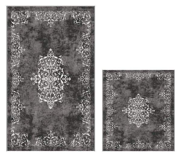 Sivé kúpeľňové predložky v súprave 2 ks 60x100 cm – Foutastic