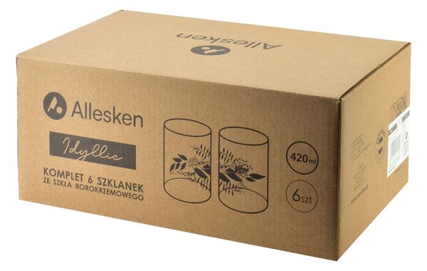 Sklenený pohár Idyllic 420 ml sada 6ks