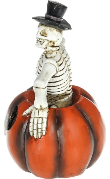 Retlux - LED Dekorácia HALLOWEEN LED/2xLR44/teplá biela kostlivec v tekvici živica