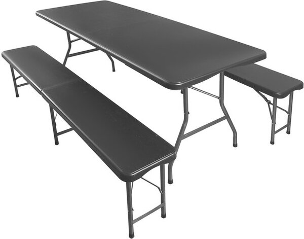 Gardlov 17966 Pivný set plastový skladací 180 cm čierny