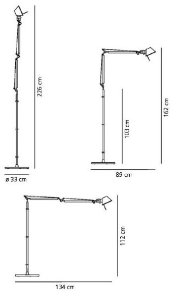 Artemide AR 0947010A+AR A012820 KOMPLET - Stojanová lampa TOLOMEO 1xE27/100W/230V