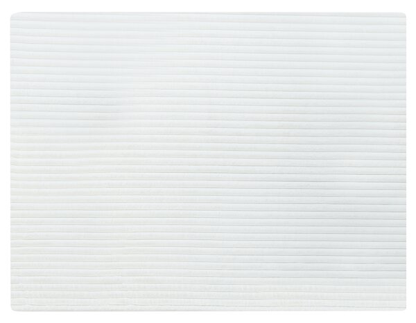 Prikrývka biela polyester umelá kožušina 150 x 200 cm mäkká huňatá obývačka spálňa