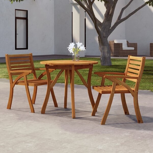 Maison Exclusive – Záhradný stôl Ø 85 cm z masívneho akáciového dreva