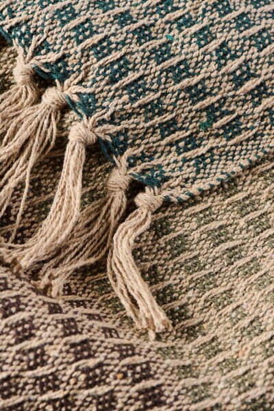 Bavlnený prehoz Natural Stripe Pattern 130 × 160 cm