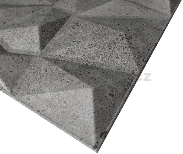 Stropné panely 3D XPS 0041, rozmer 50 cm x 50 cm, DIAMANT svetlo sivý, IMPOL TRADE