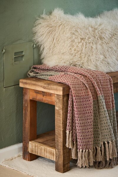 Bavlnený prehoz Natural Stripe Pattern 130 × 160 cm