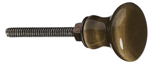 Keramická úchytka Fie Olive Green Ø 2,5 cm