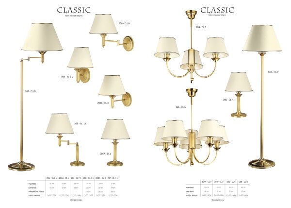 Jupiter 207A - CL P - Stojacia lampa CLASSIC 1xE27/60W/230V