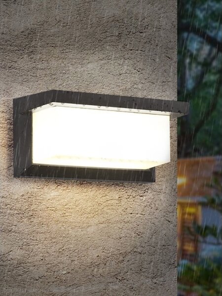 LED Vonkajšie svietidlo so žiarovkou so senzorom súmraku NEELY 1xE27/9W/230V IP54