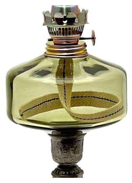 Petrolejová lampa LUDMILA 42 cm lesná zelená