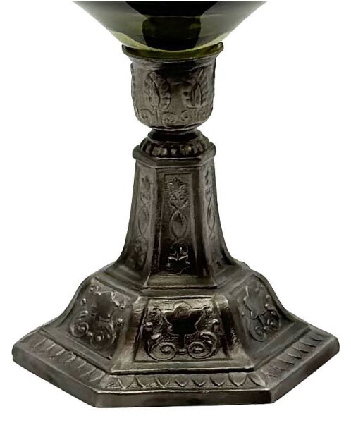 Petrolejová lampa KRASOMÍRA 42 cm lesná zelená
