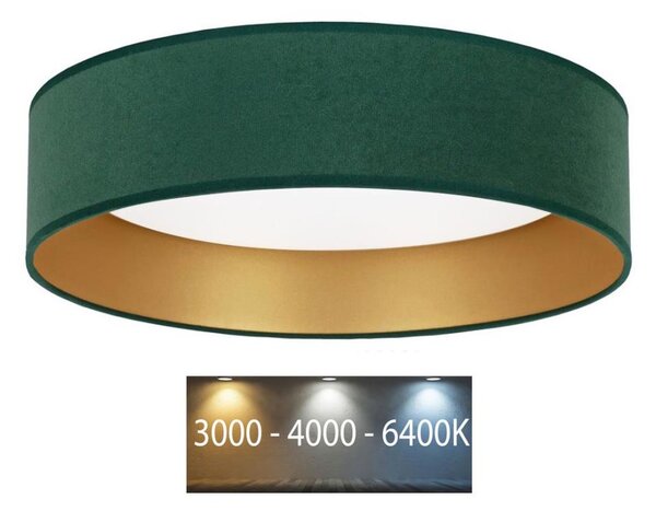 Brilagi - LED Stropné svietidlo VELVET LED/24W/230V 3000/4000/6400K zelená/zlatá