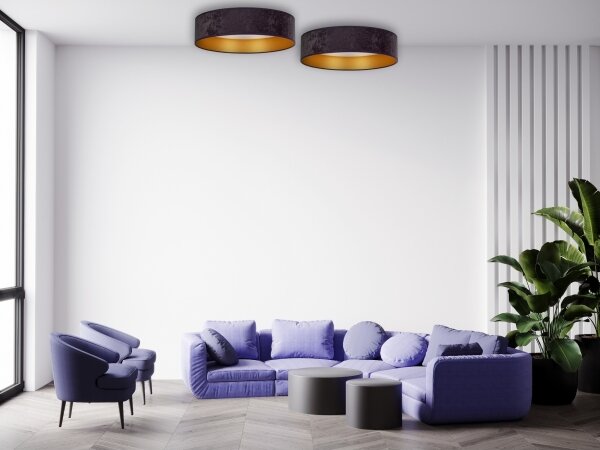 Brilagi - LED Stropné svietidlo VELVET LED/24W/230V 3000/4000/6400K šedá/zlatá