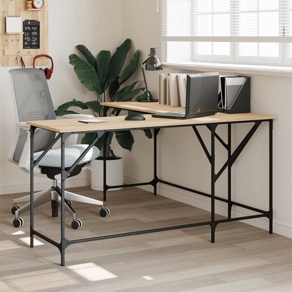 Maison Exclusive - písací stôl Sonoma dub 149x149x75 cm drevený materiál