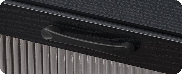 VASAGLE Závesný TV stolík Browny 140 cm s LED osvetlením čierny