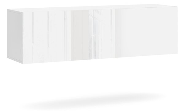 Vivaldi Závesný TV stolík Vivien 140 cm biely lesk