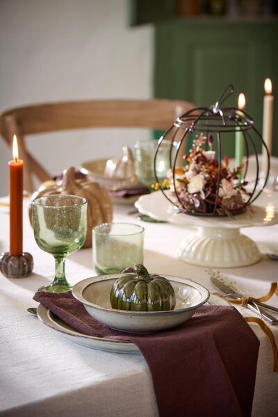 Jesenná dekorácia tekvice Olive Green