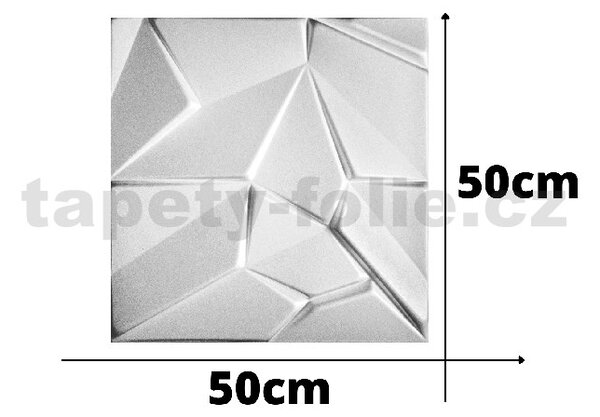 Stropné panely 3D XPS 0028, rozmer 50 cm x 50 cm, MERKUR biely, IMPOL TRADE