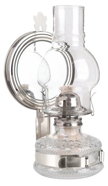 Brilagi - Petrolejová lampa so zrkadlom MERLIN, lesklý chróm