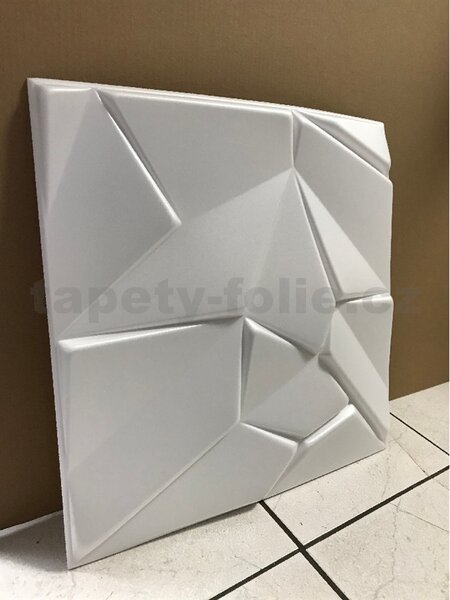 Stropné panely 3D XPS 0028, rozmer 50 cm x 50 cm, MERKUR biely, IMPOL TRADE