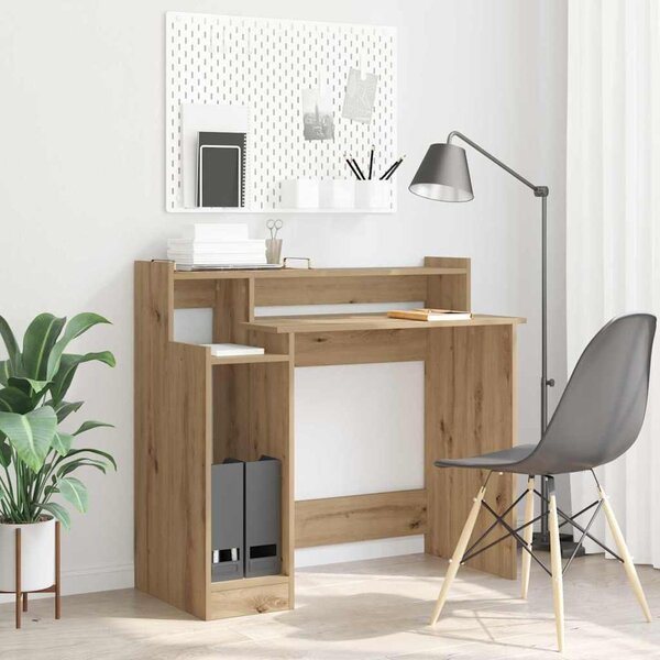 Maison Exclusive – písací stôl z drevovláknitej dosky s povrchovou úpravou imitujúcou orechové drevo, rozmer 97 x 45 x 90 cm