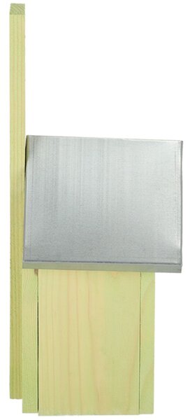 Vtáčia búdka Simi, 30x15x13 cm, drevo/kov, hnedá