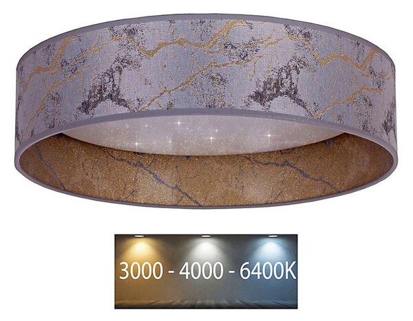 Brilagi - LED Stropné svietidlo VELVET STAR LED/24W/230V pr. 40 cm šedá/zlatá